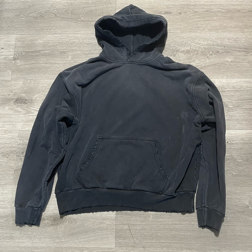 2023 Paly Hollywood men’s navy blue faded distressed sample Hoodie